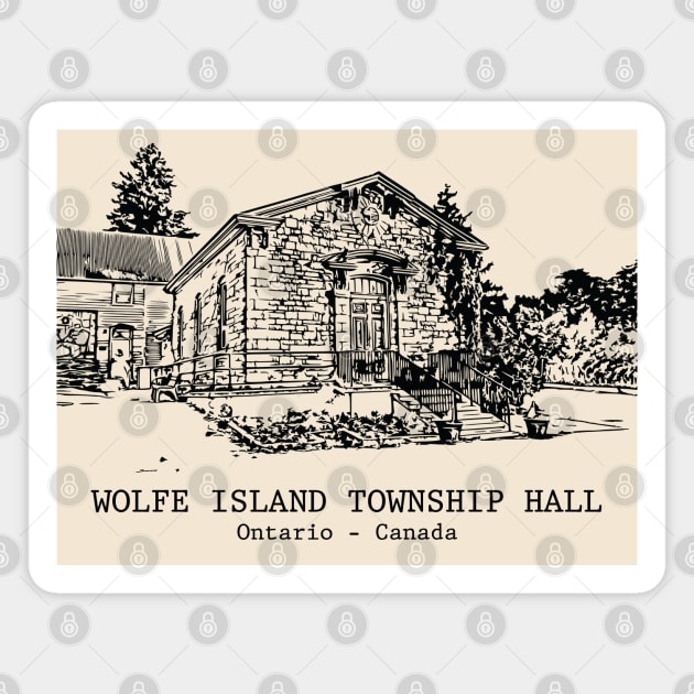 Wolfe Island Township Hall - Ontario Magnet by Lakeric
